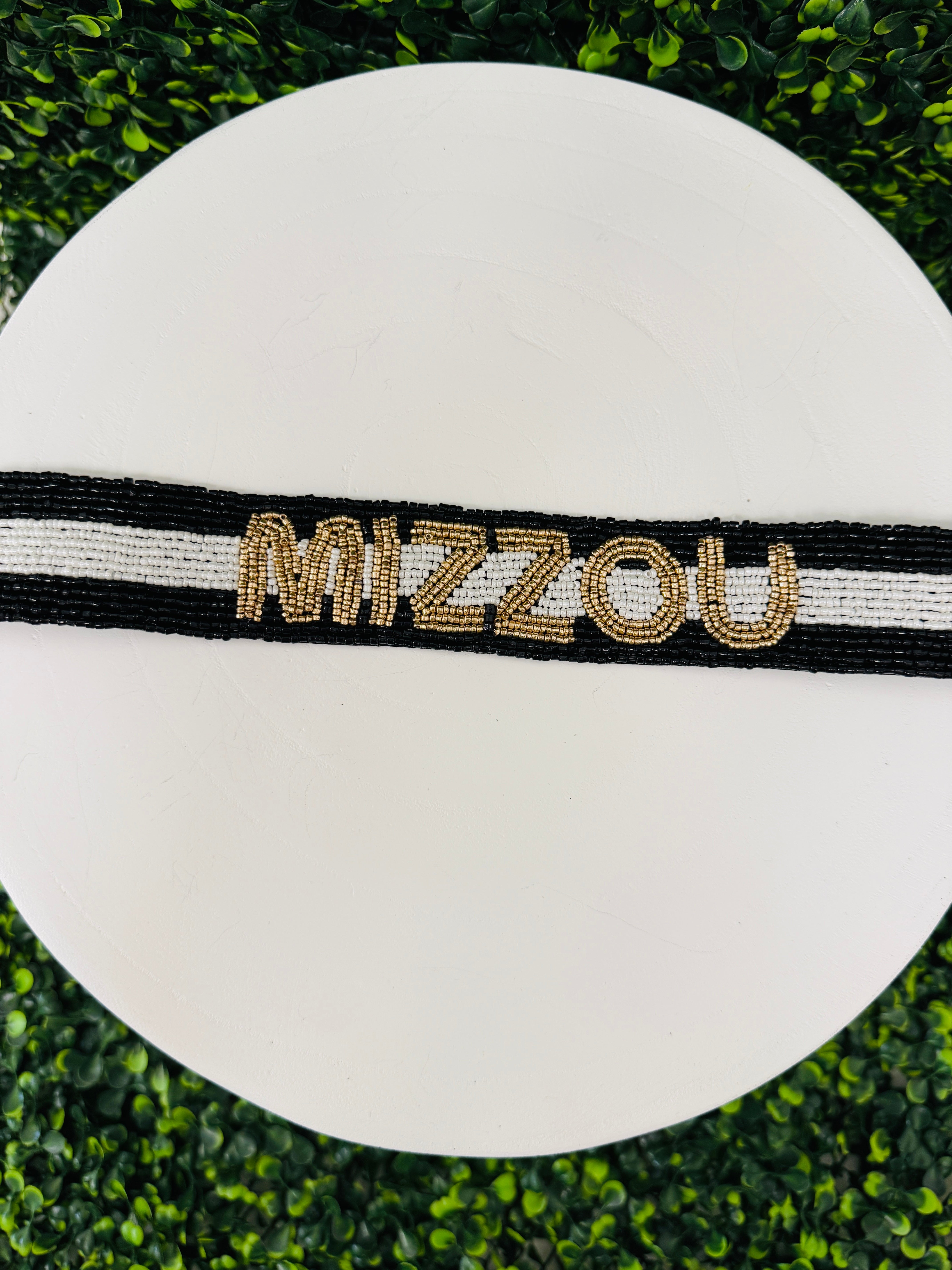Mizzou Beaded Guitar Strap
