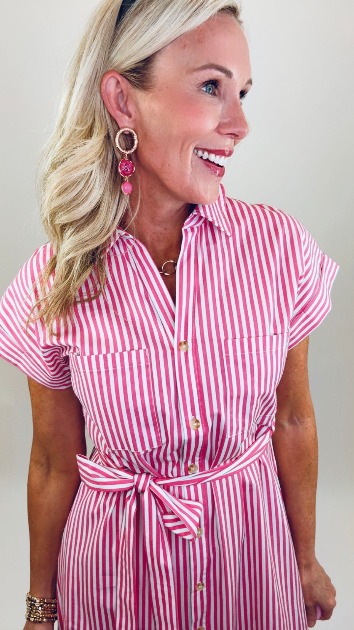 Pink Pop Shirt Dress
