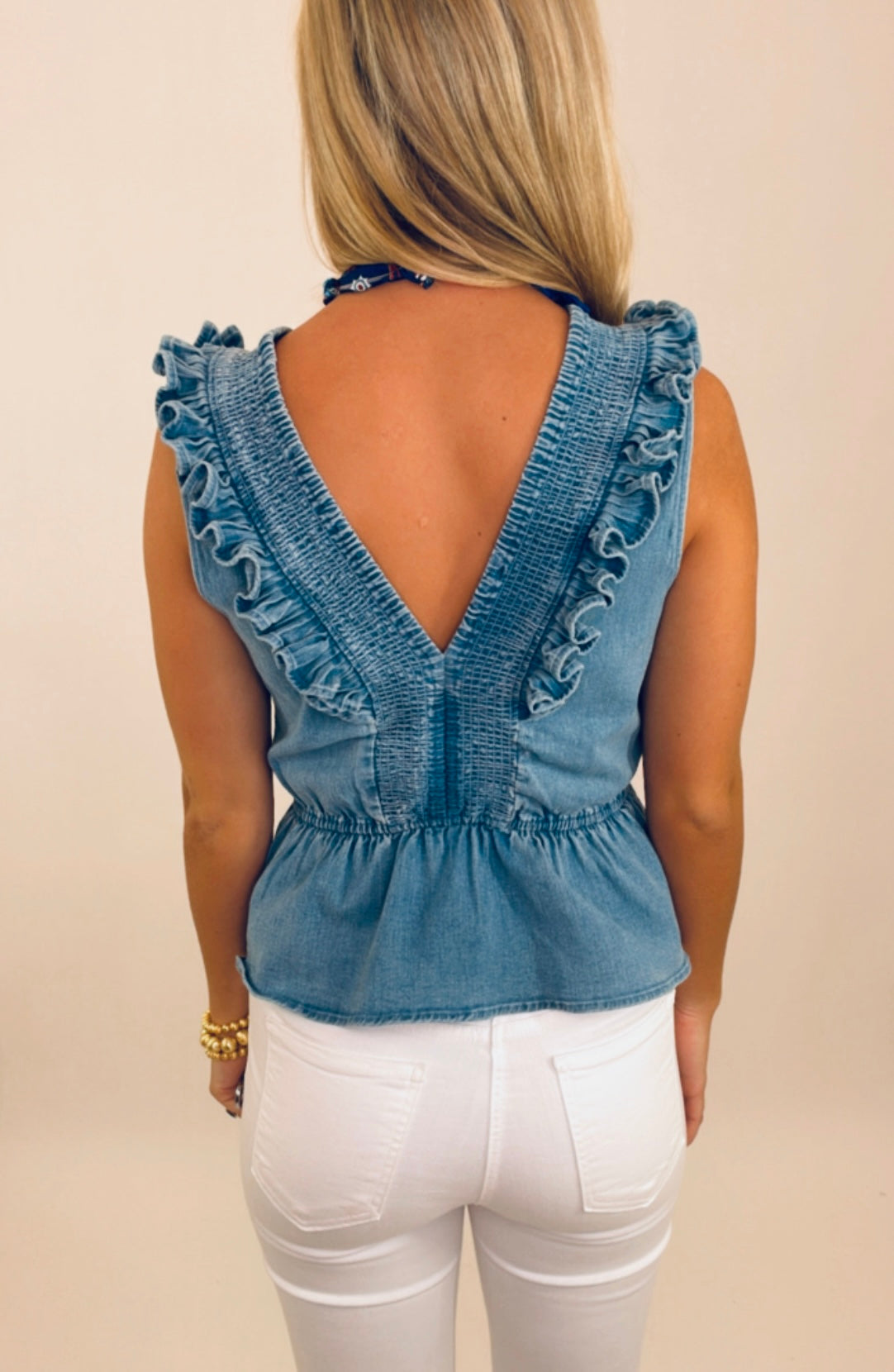 Chambray Charm Top