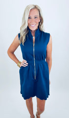 Polished Zip Mini (navy)