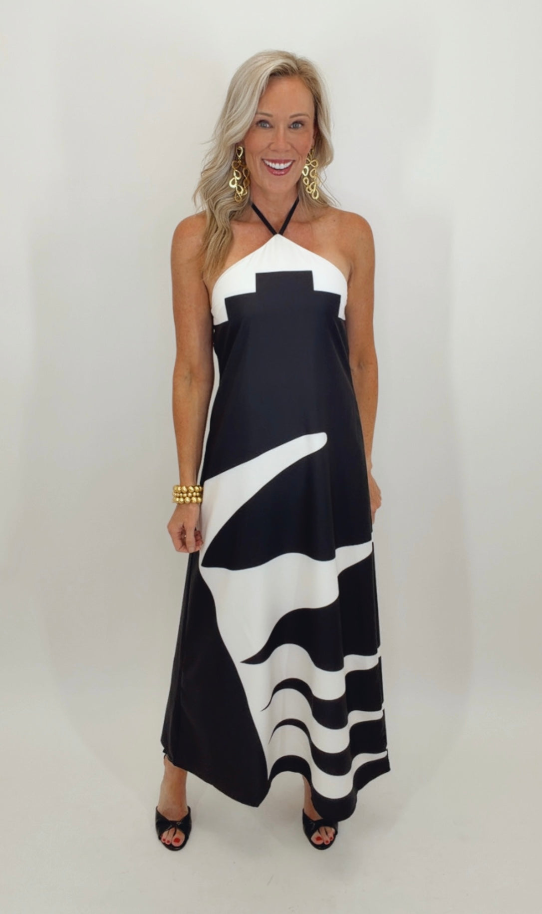 Midnight Palms Maxi Dress