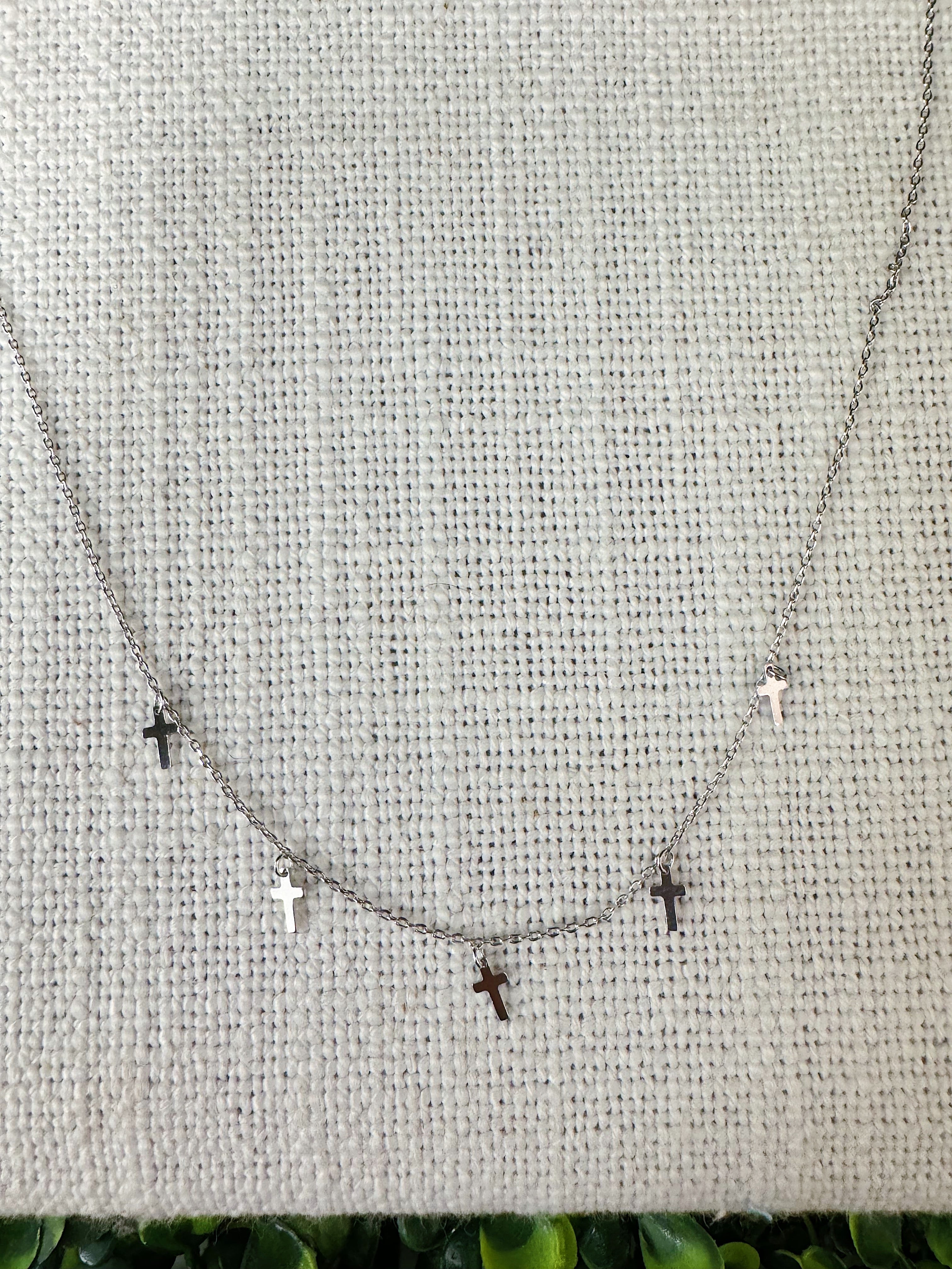 Tiny Cross Necklace (silver)