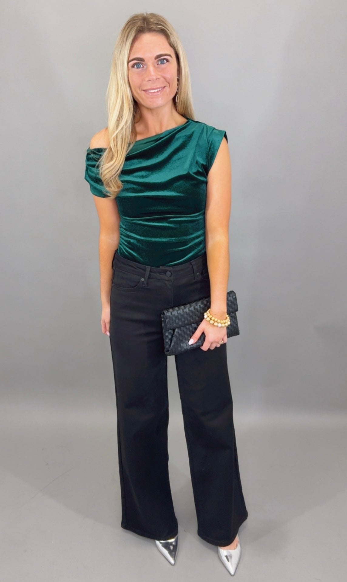 Velvet Rendezvous Top (hunter green)