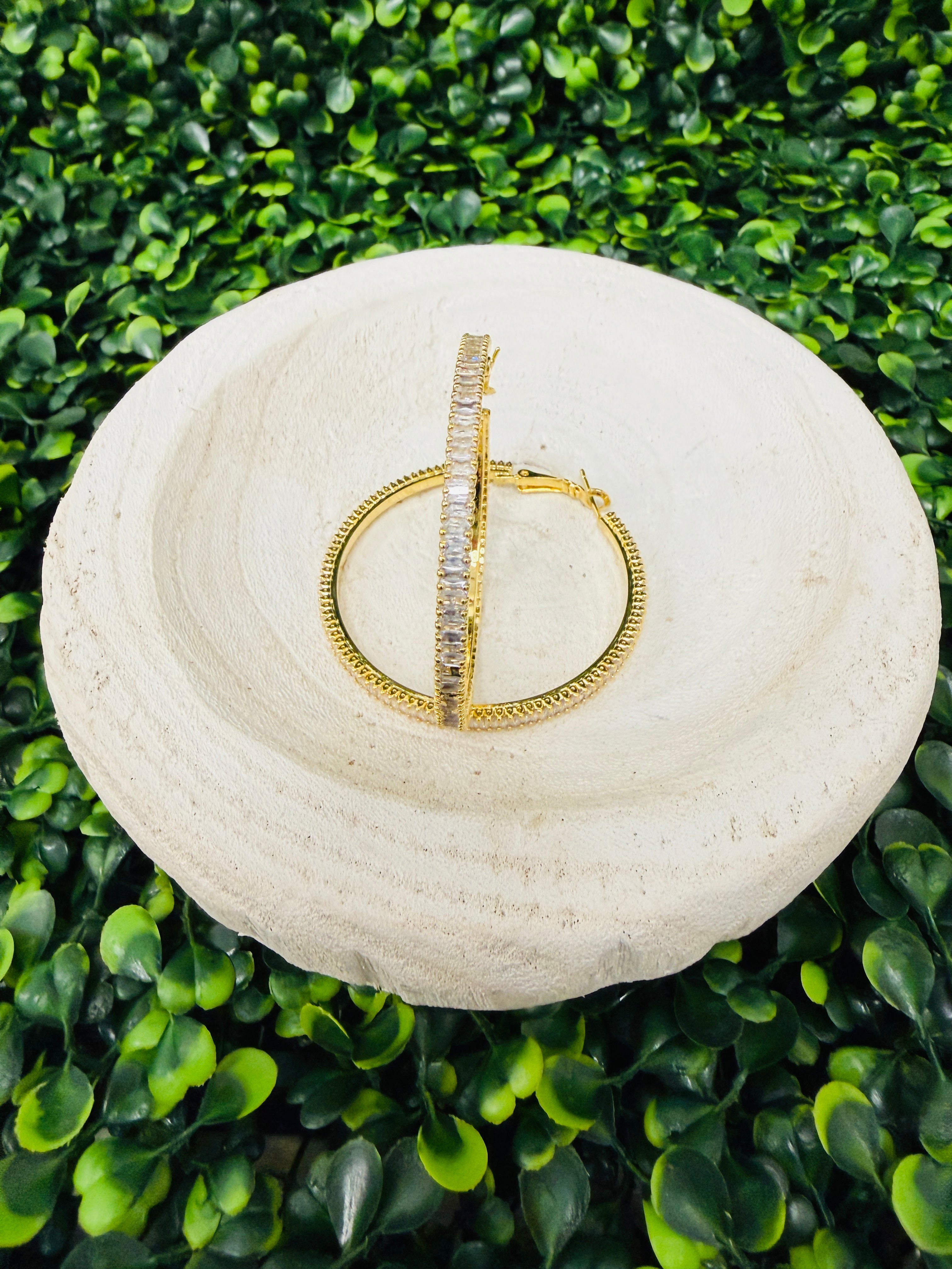 Champagne Sparkle Hoops