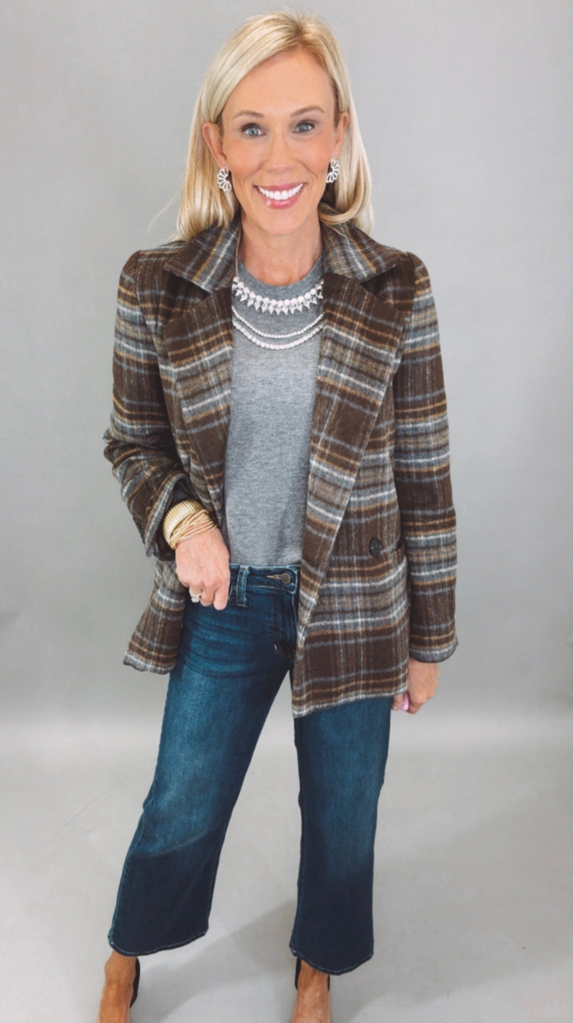 Madison Plaid Blazer