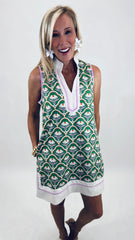 Bright Side Shift Dress (green)
