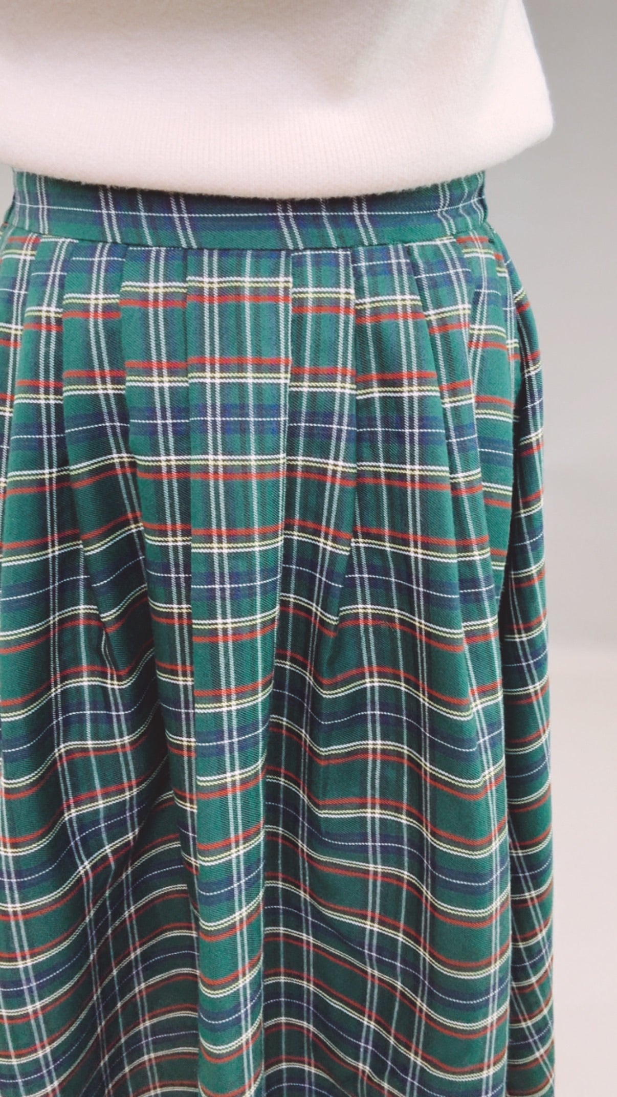 Tartan Tidings Skirt (green)