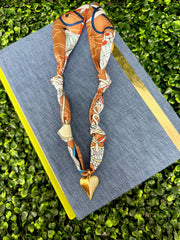 Golden Heartbeat Scarf Necklace