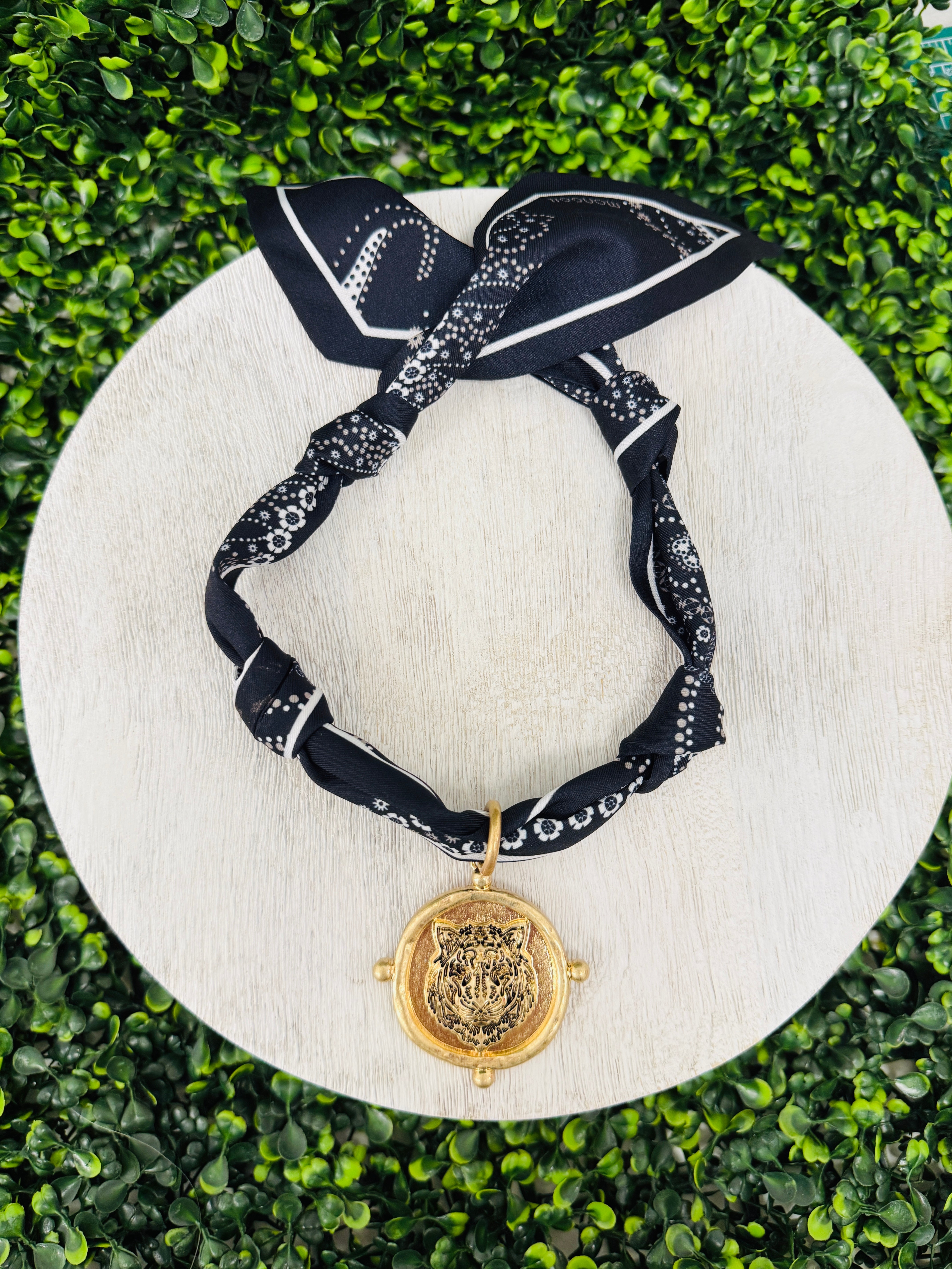 Tiger Time Scarf Necklace
