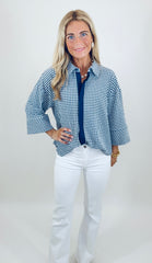 Just Right Button-Up (navy)
