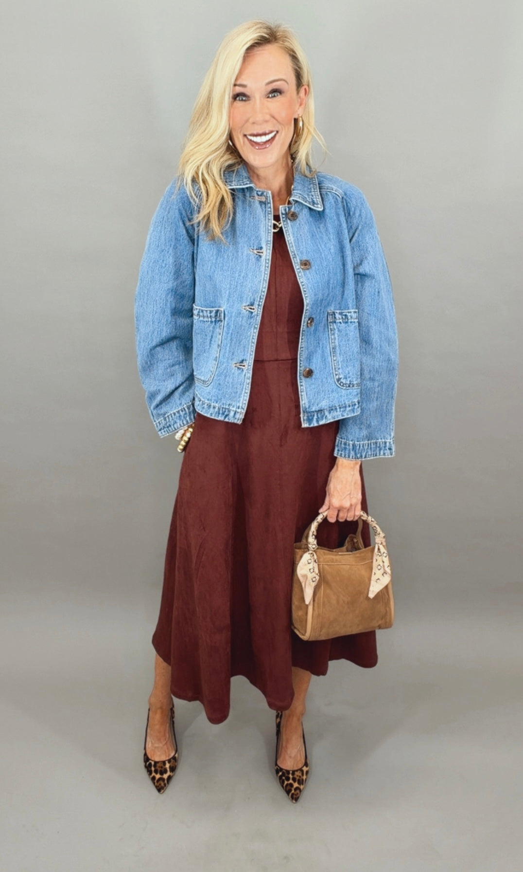 Suede to Order Dress (garnet)