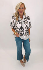 Havana Bloom Top (charcoal)