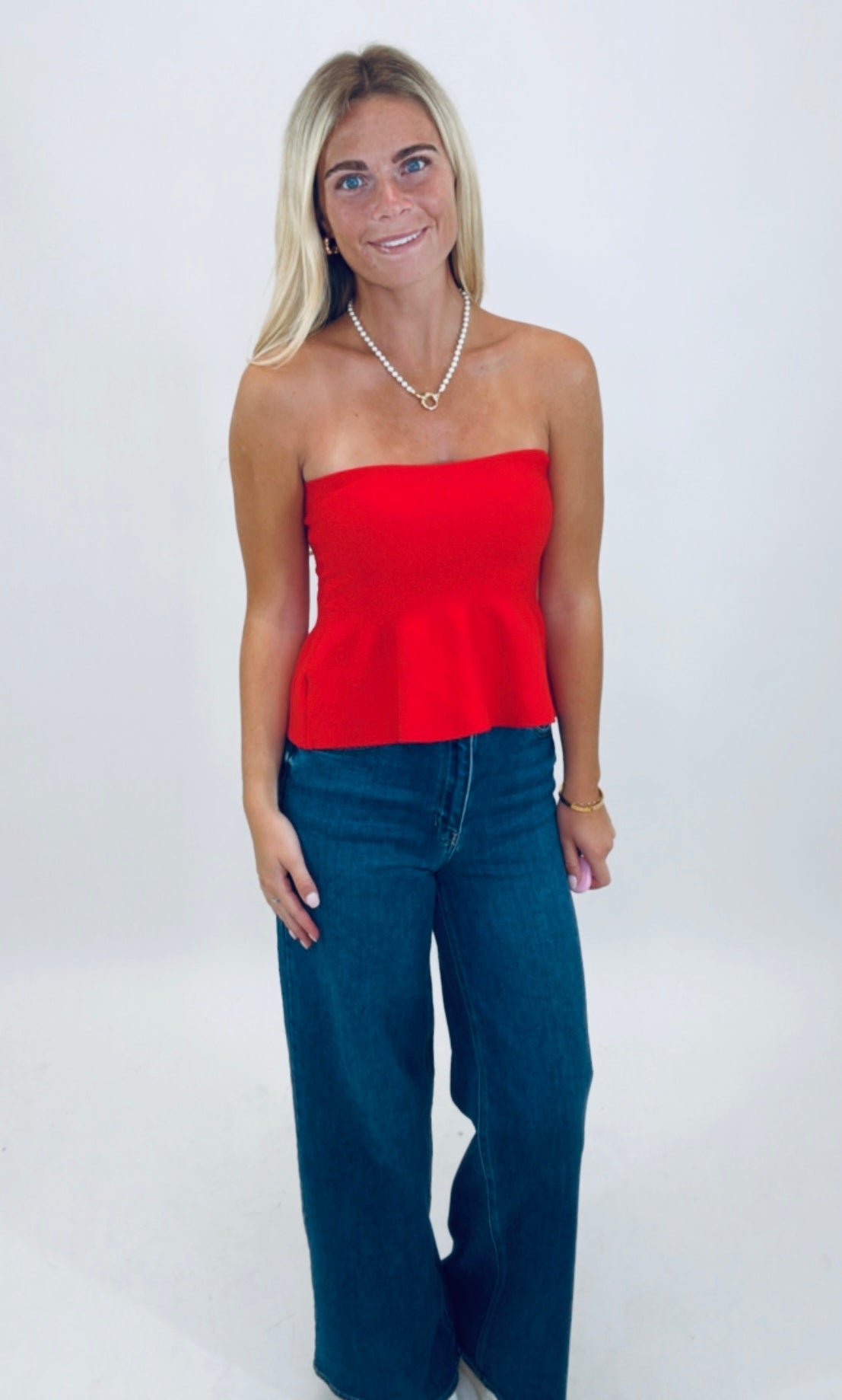 Pucker Up Peplum (red)