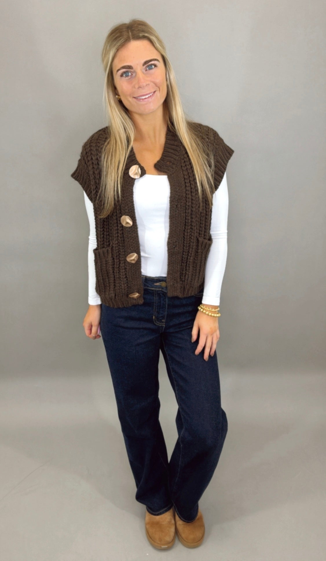 Chalet Charm Vest (brown)