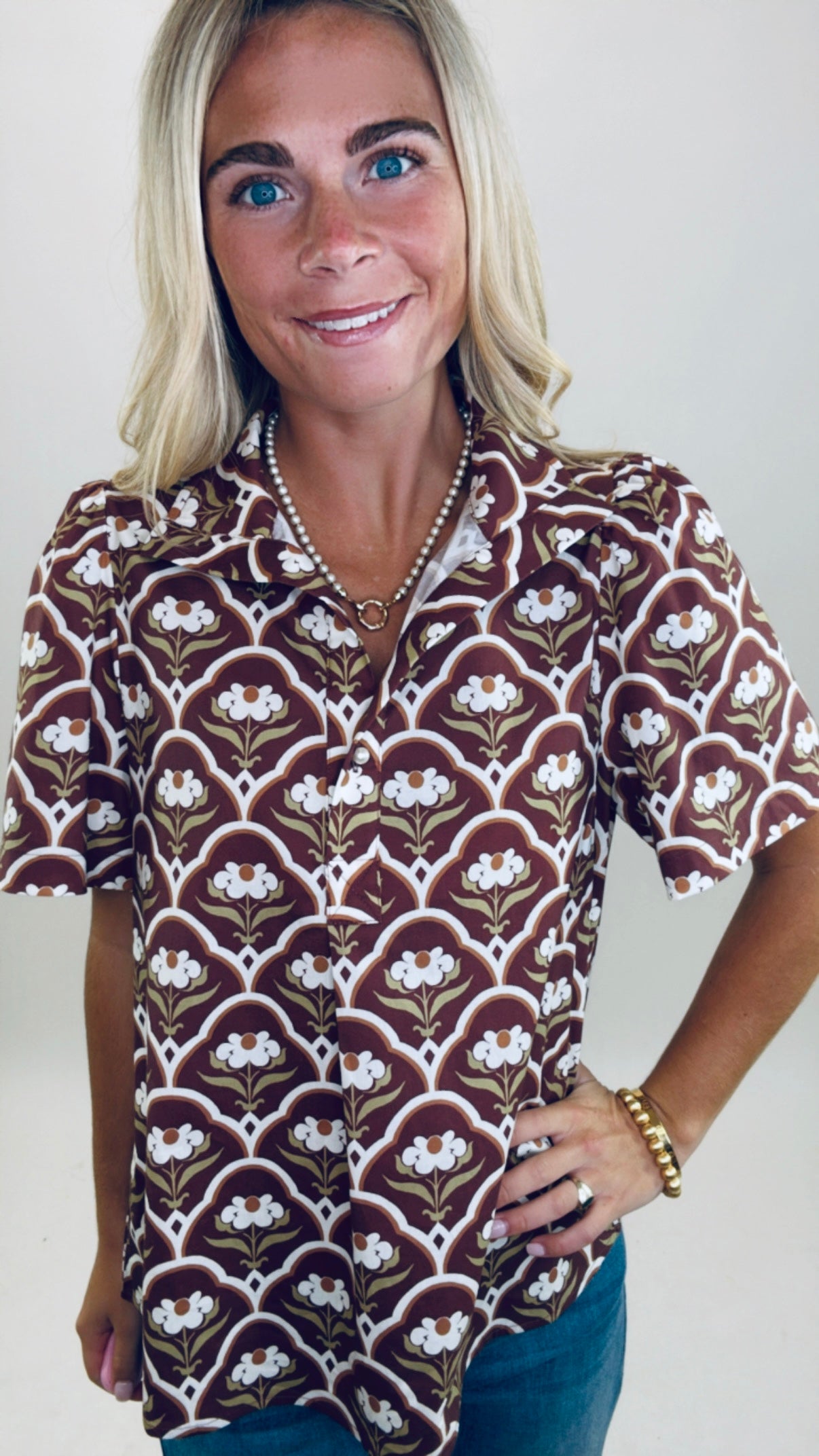Deco Blossom Top (brown)