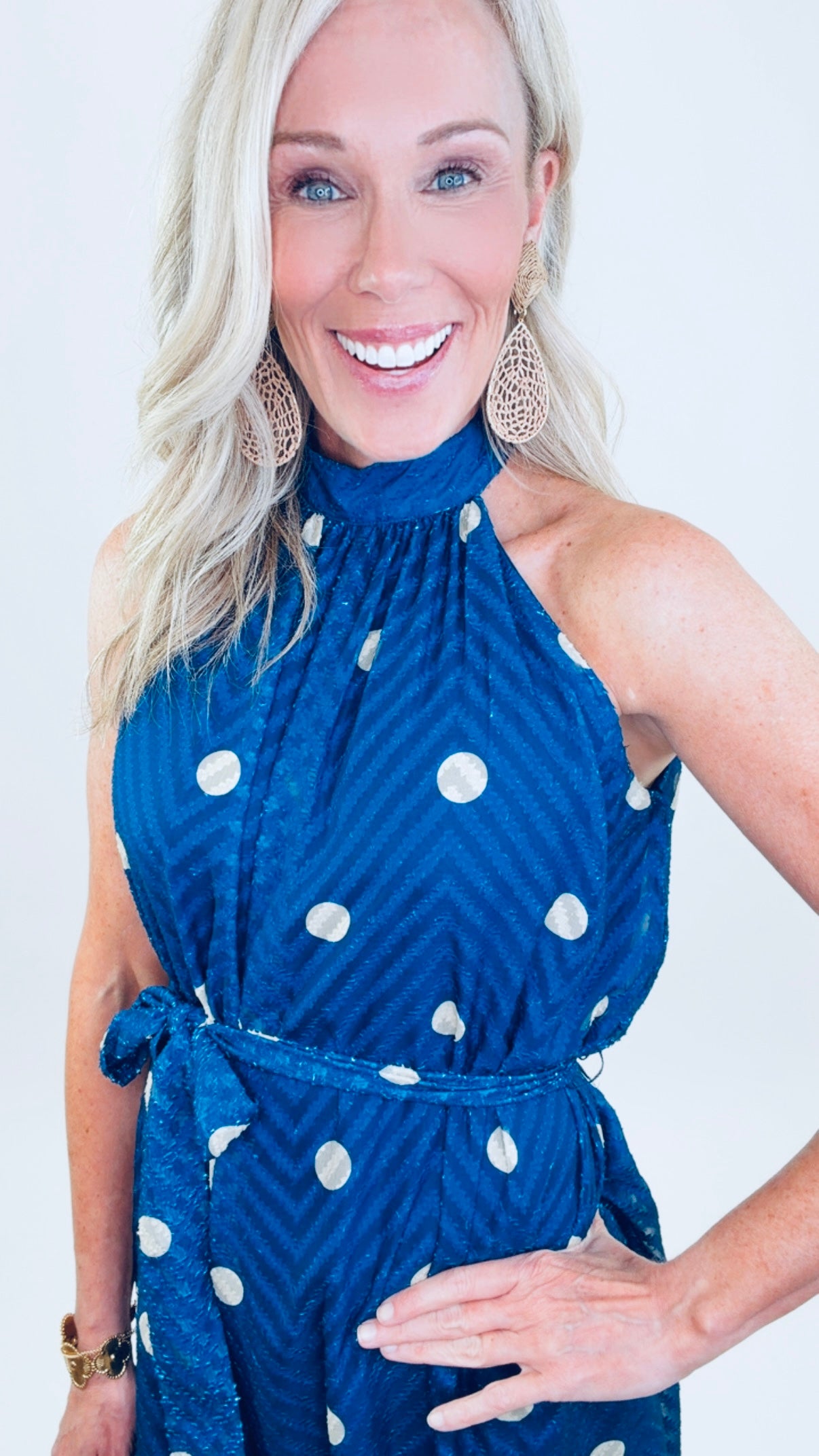Champagne Dot Jumpsuit