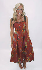 Flora Vista Dress (wine)
