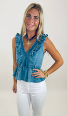 Chambray Charm Top