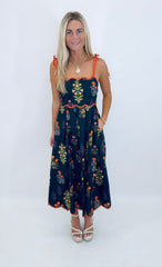 Flora Vista Dress (black)