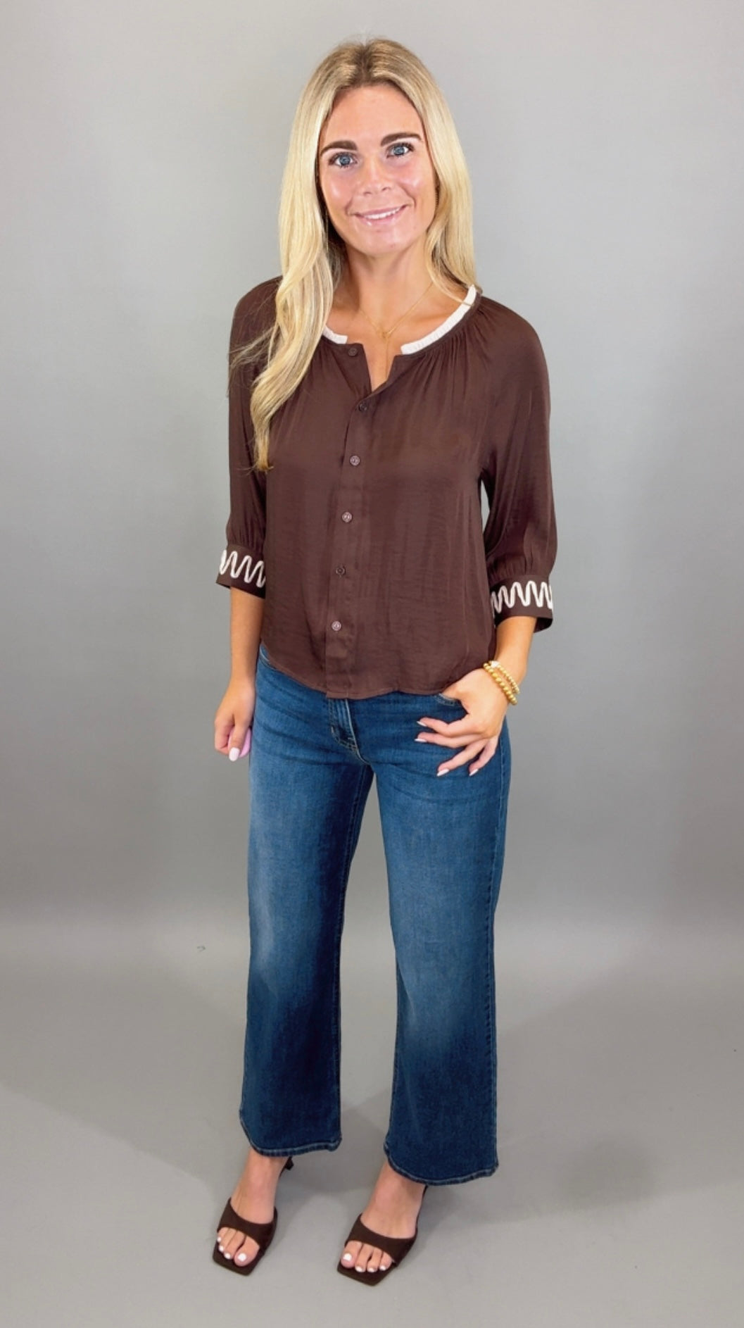 Sutton Blouse (chocolate)