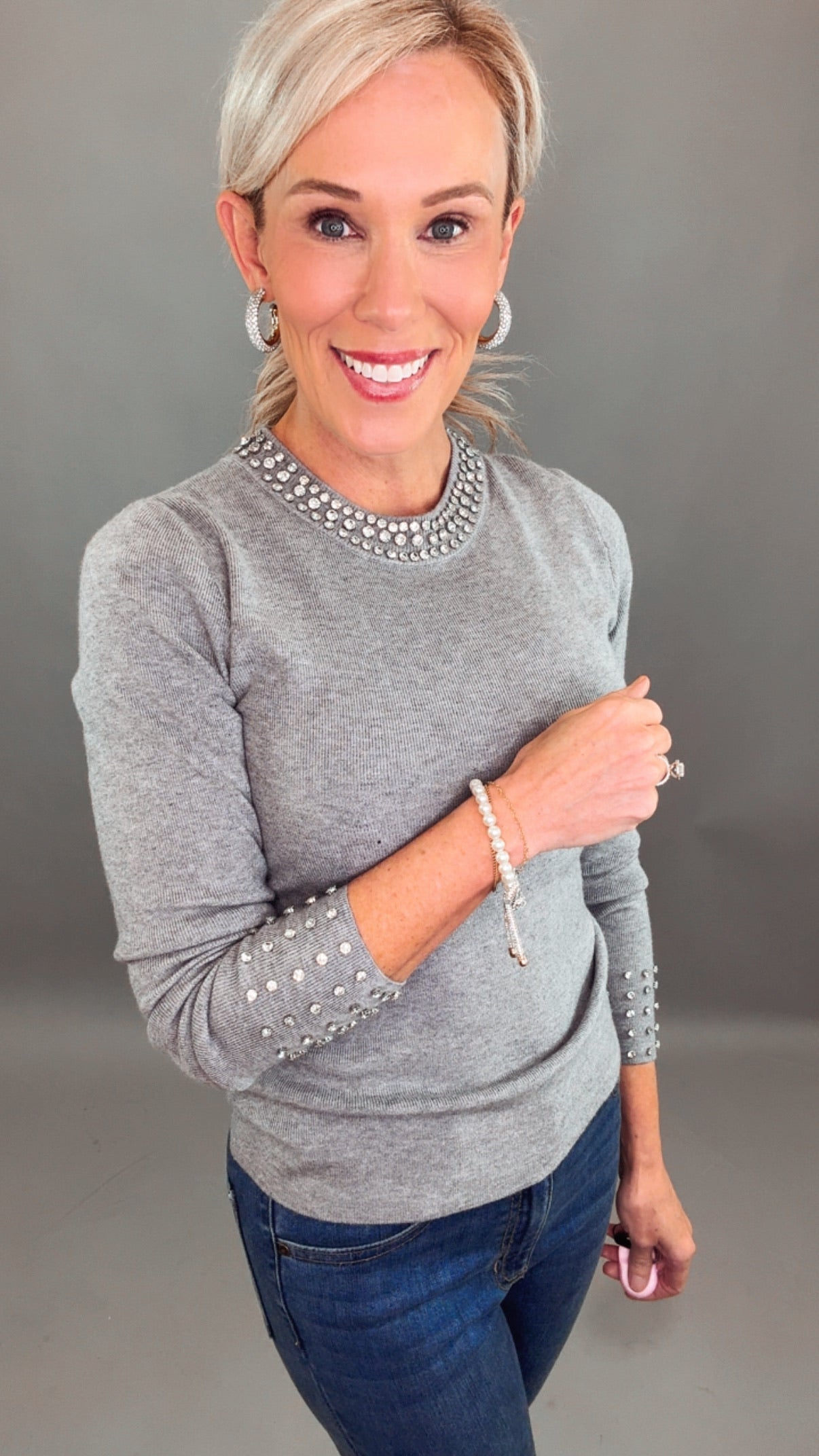 Starlit Collar Knit (grey)