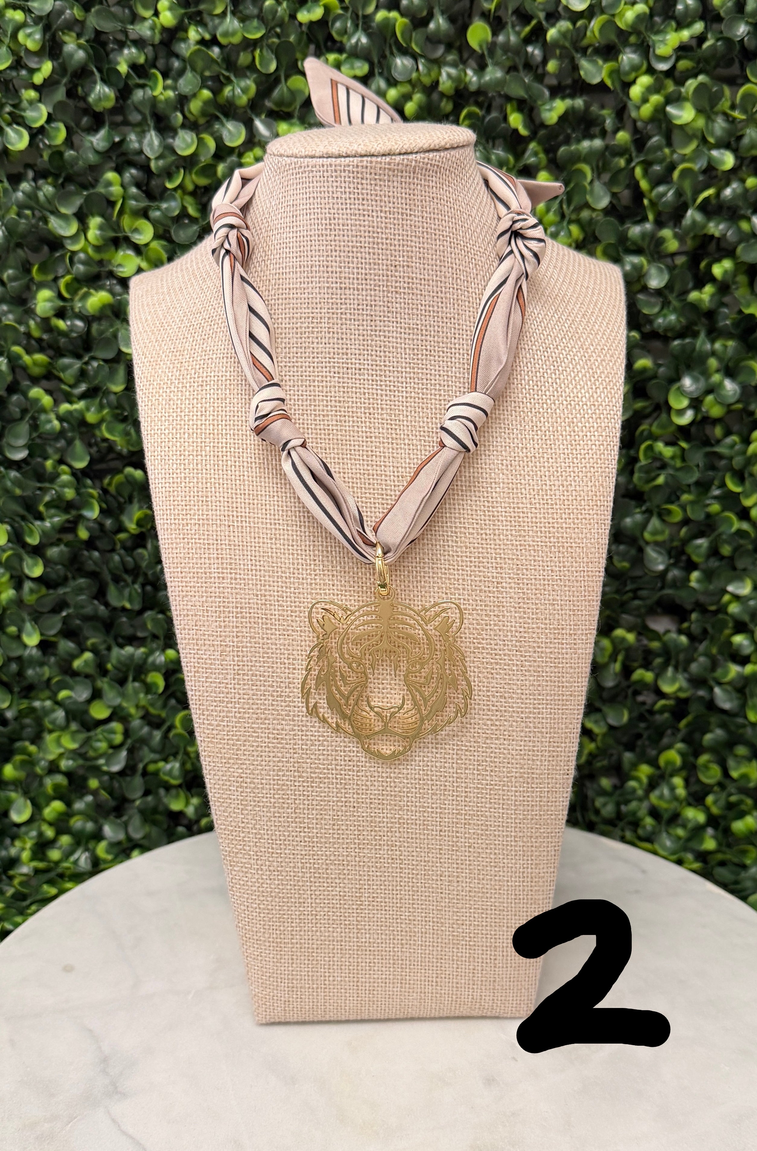 Tiger Time Scarf Necklace