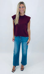 Sleek Sweater Top (burgundy)