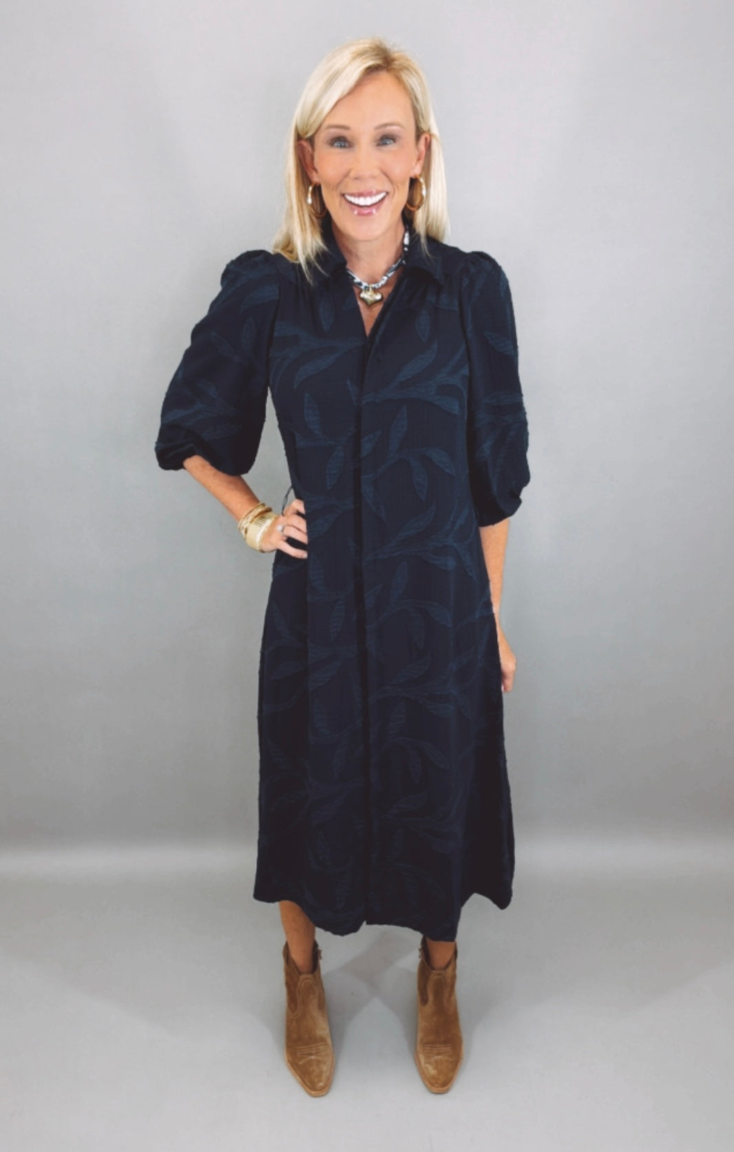 Midnight Botanica Dress