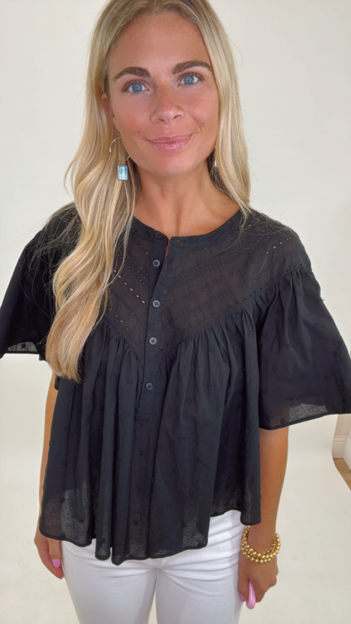 Boho Black Top