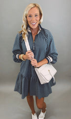 Zip Code Dress (navy)