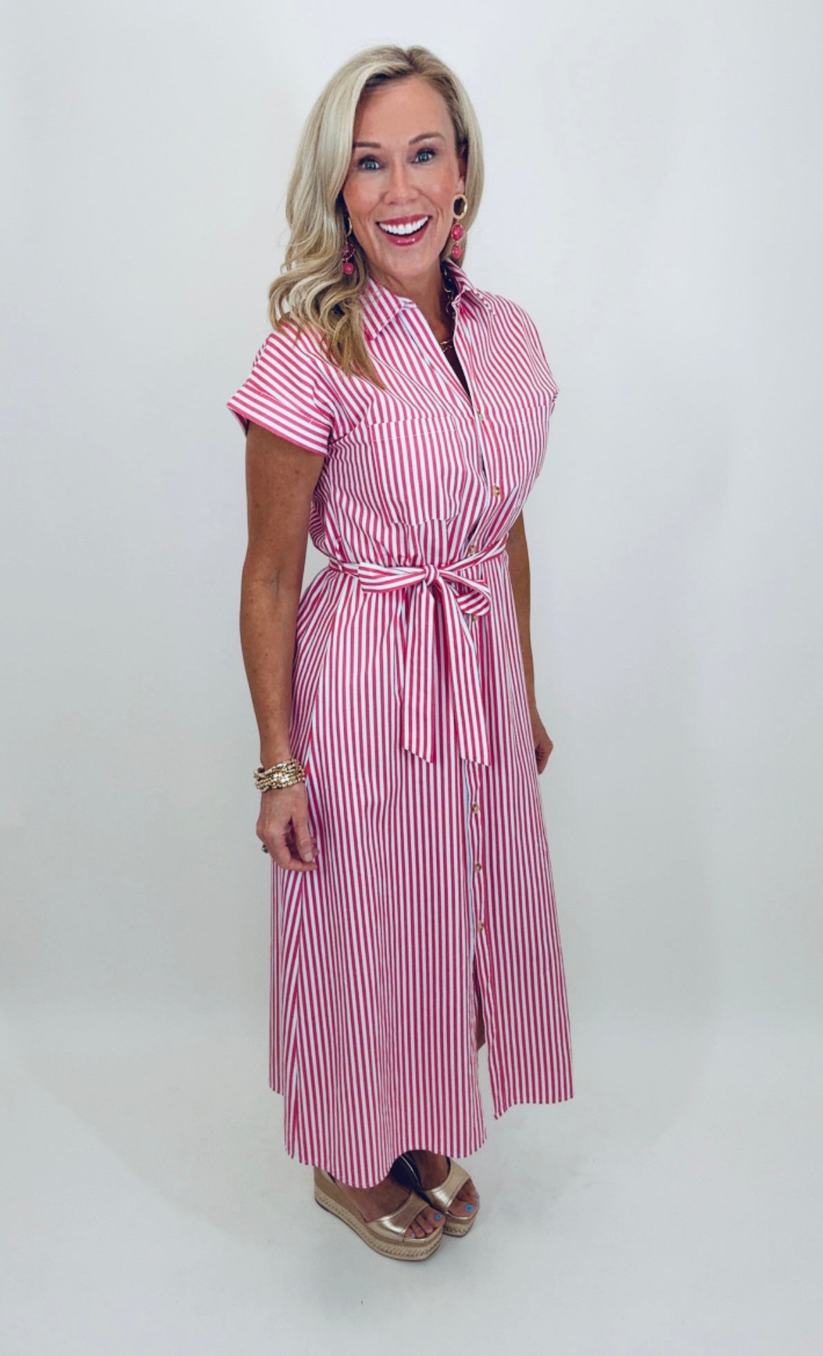 Pink Pop Shirt Dress
