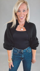 Signature Shrug Sweater (black)