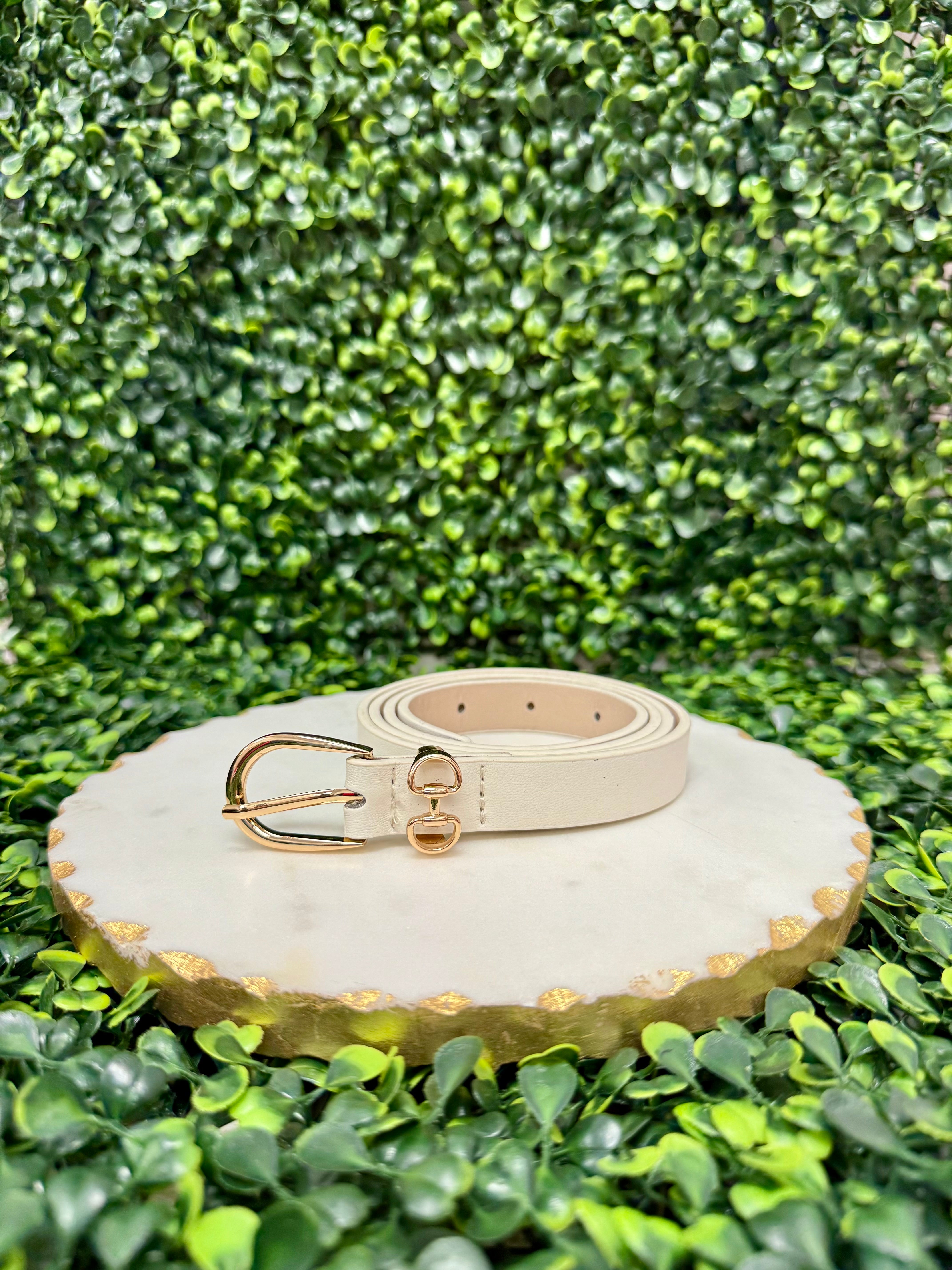 Skinny Horsebit Belt