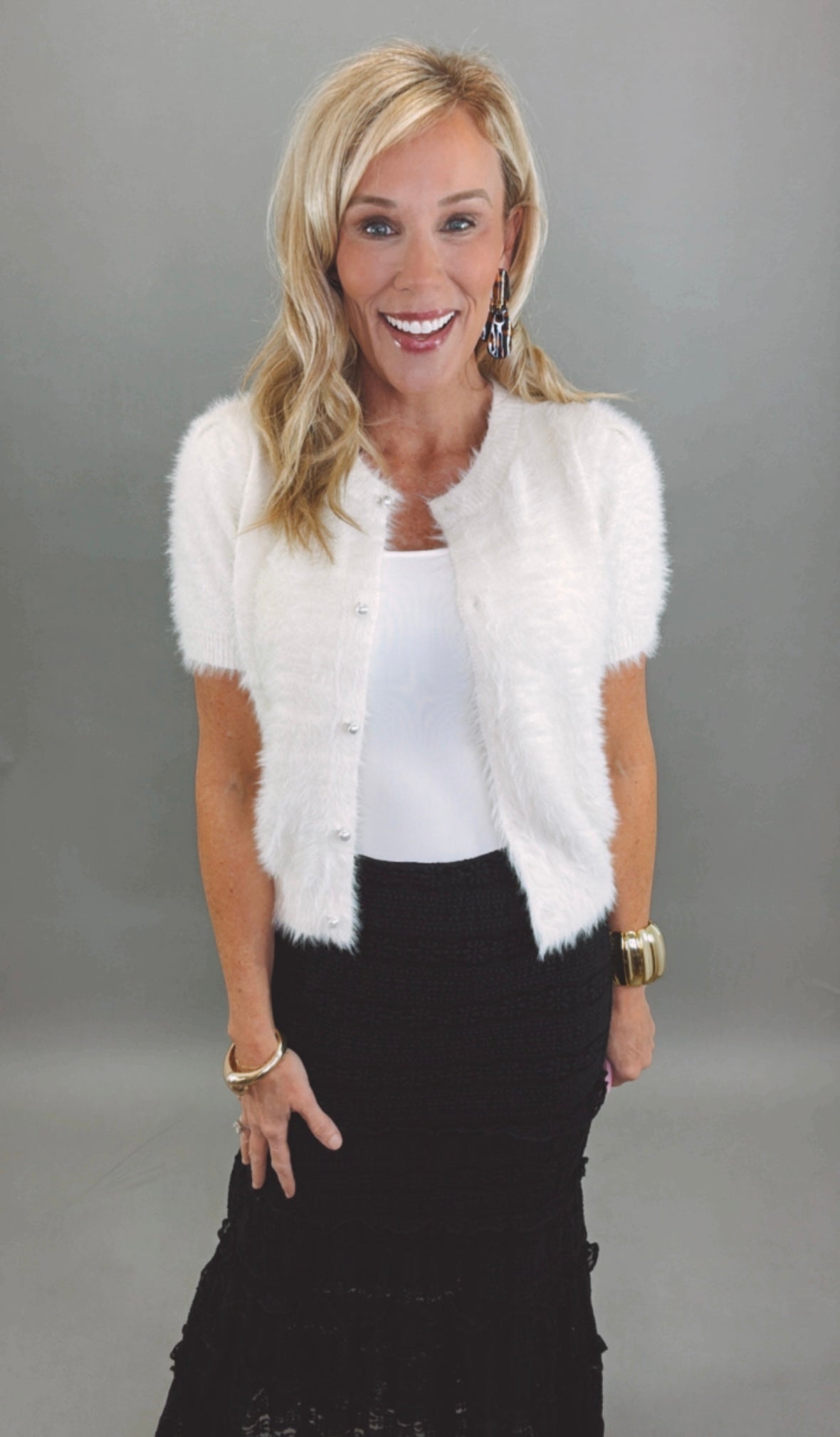 Pearl Luxe Cardigan (cream)