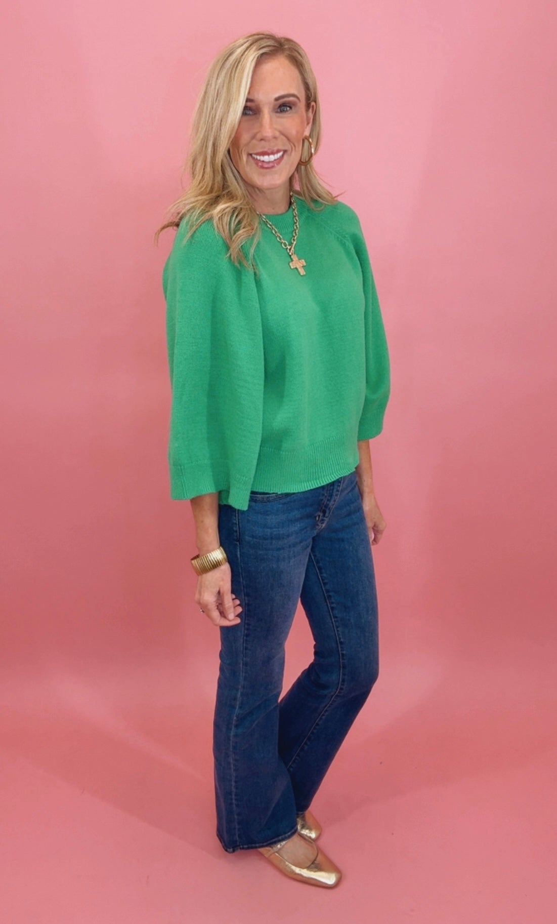 Off-Duty Fave Sweater (green)