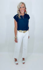 Navy Belle Top