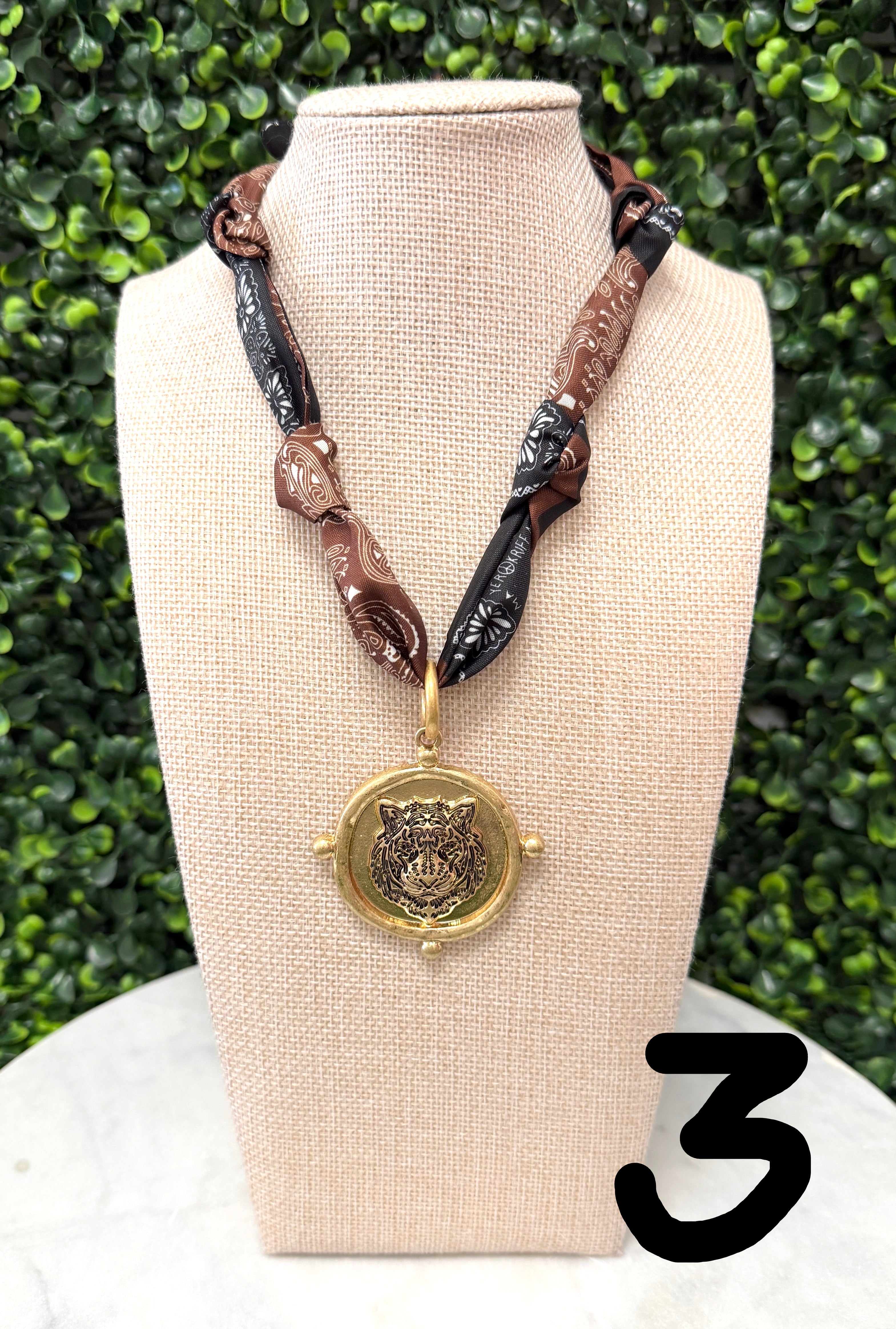 Tiger Time Scarf Necklace
