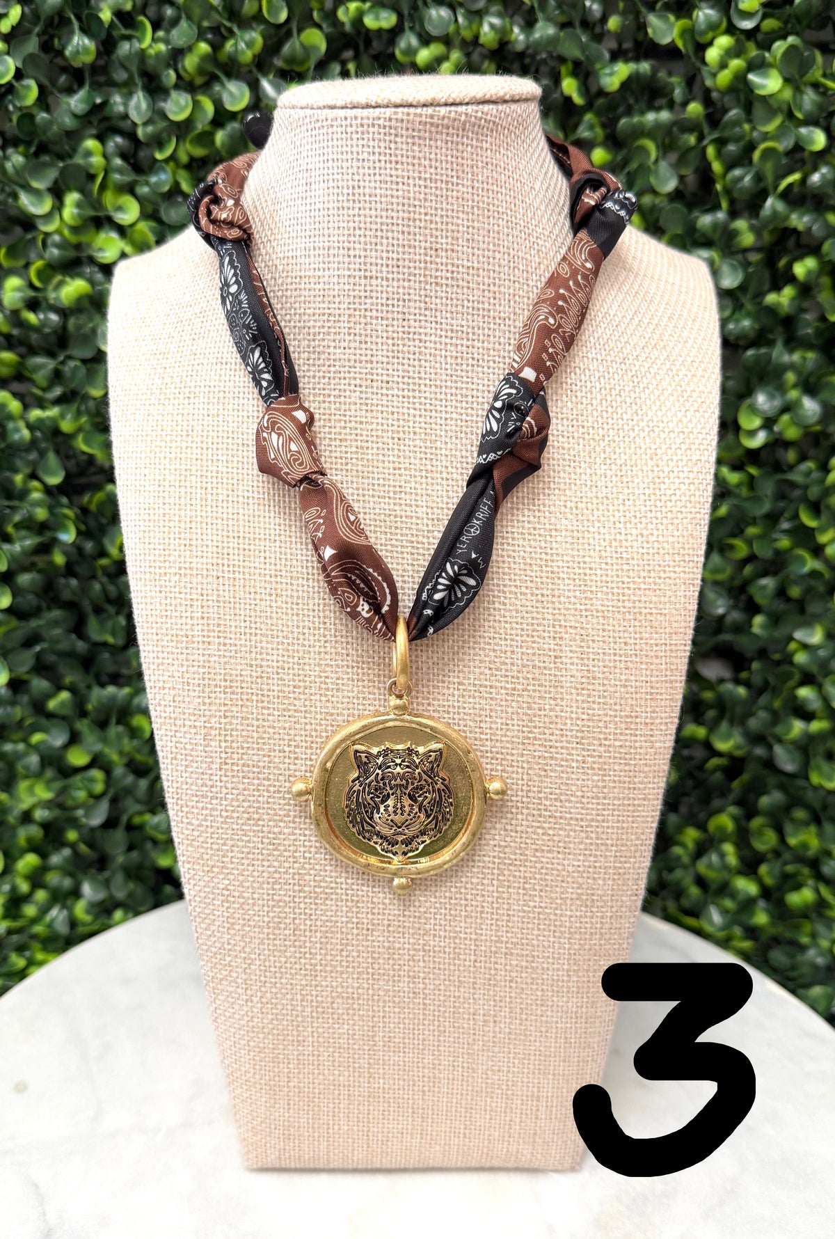 Tiger Time Scarf Necklace