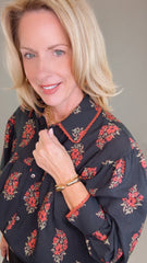 Crimson Bloom Top