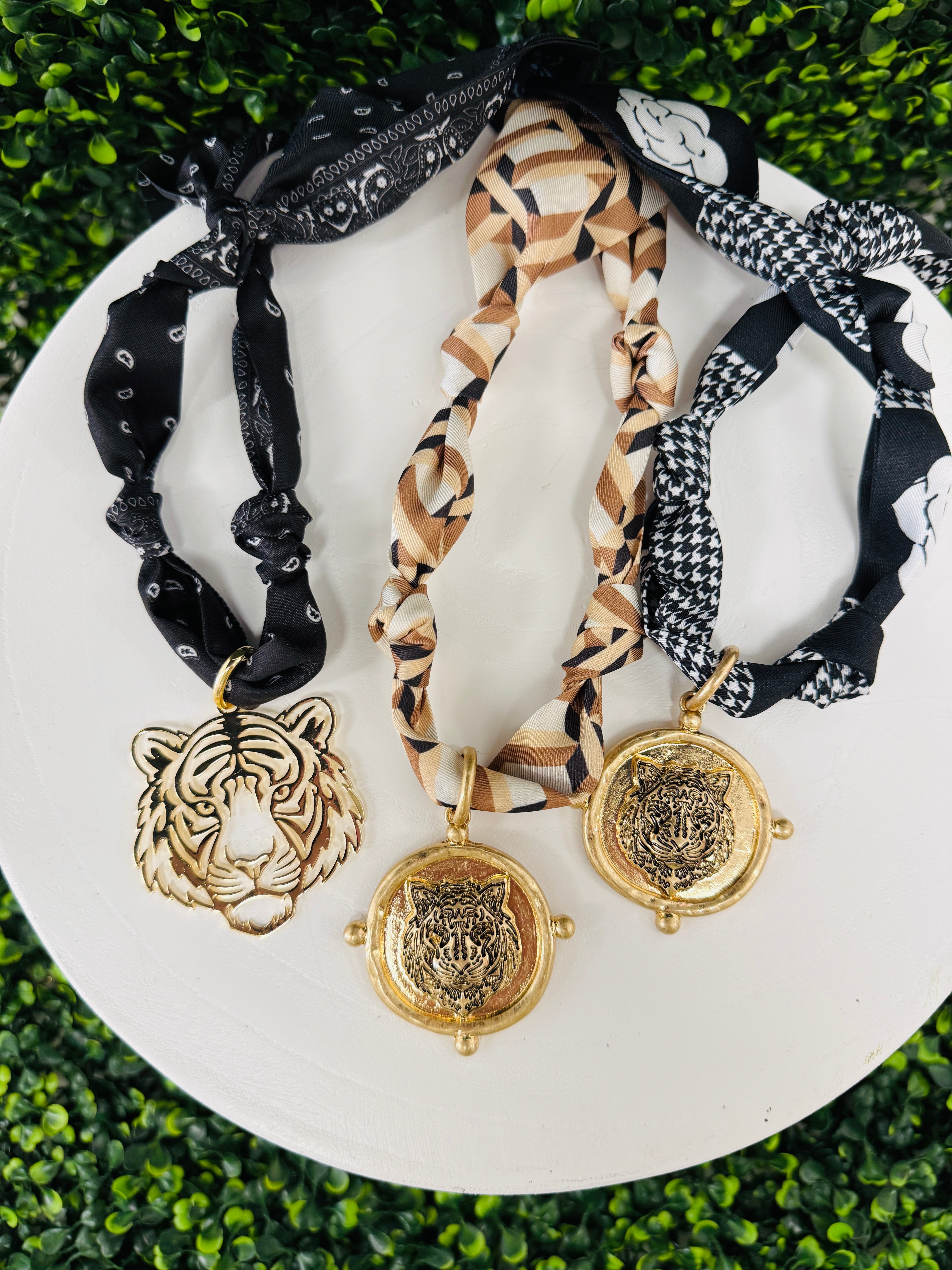 Tiger Time Scarf Necklace
