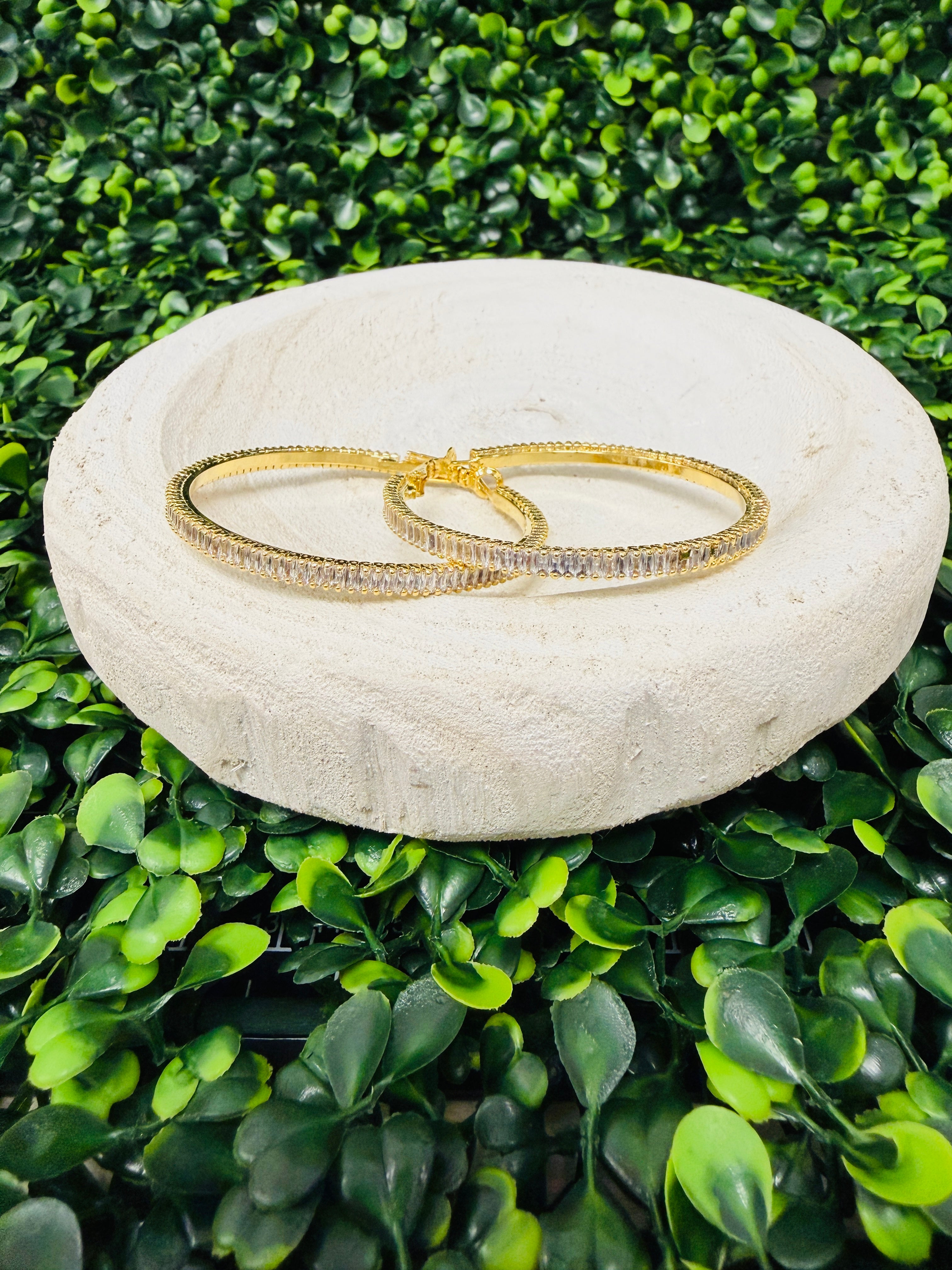 Champagne Sparkle Hoops