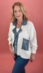 Denim Remix Cardigan