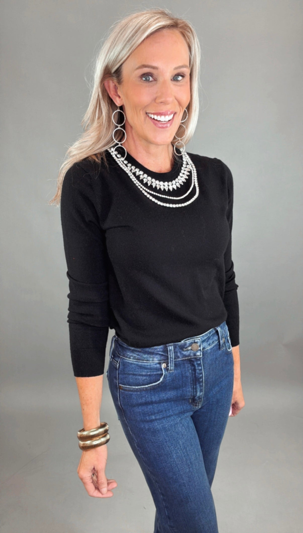 Luxe Gem Sweater (black)