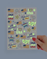 Party in the USA Glow Tattoos