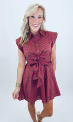 First Impression Dress (brown/fuchsia)