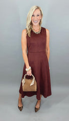 Suede to Order Dress (garnet)