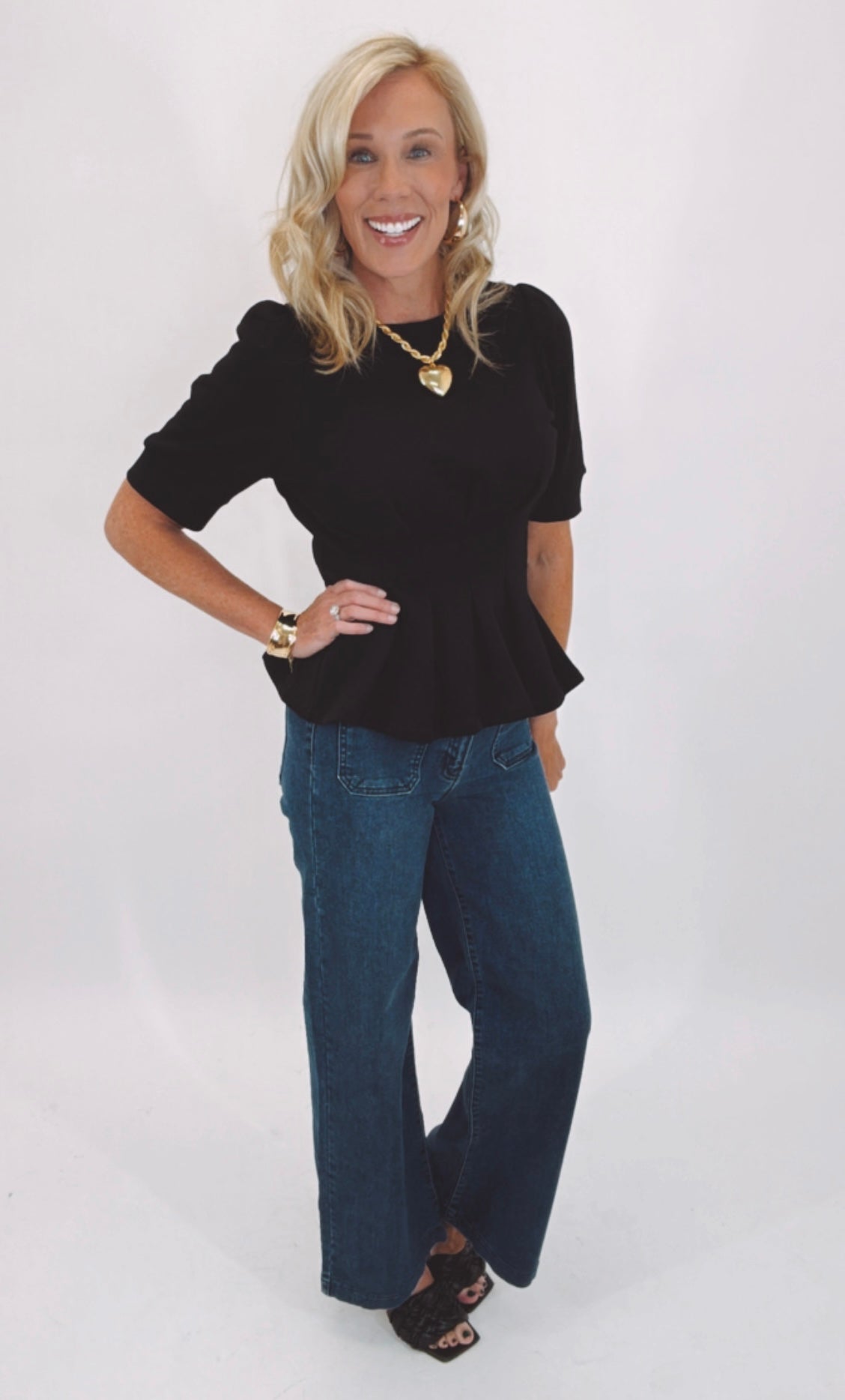 Tuck & Tailor Top (black)