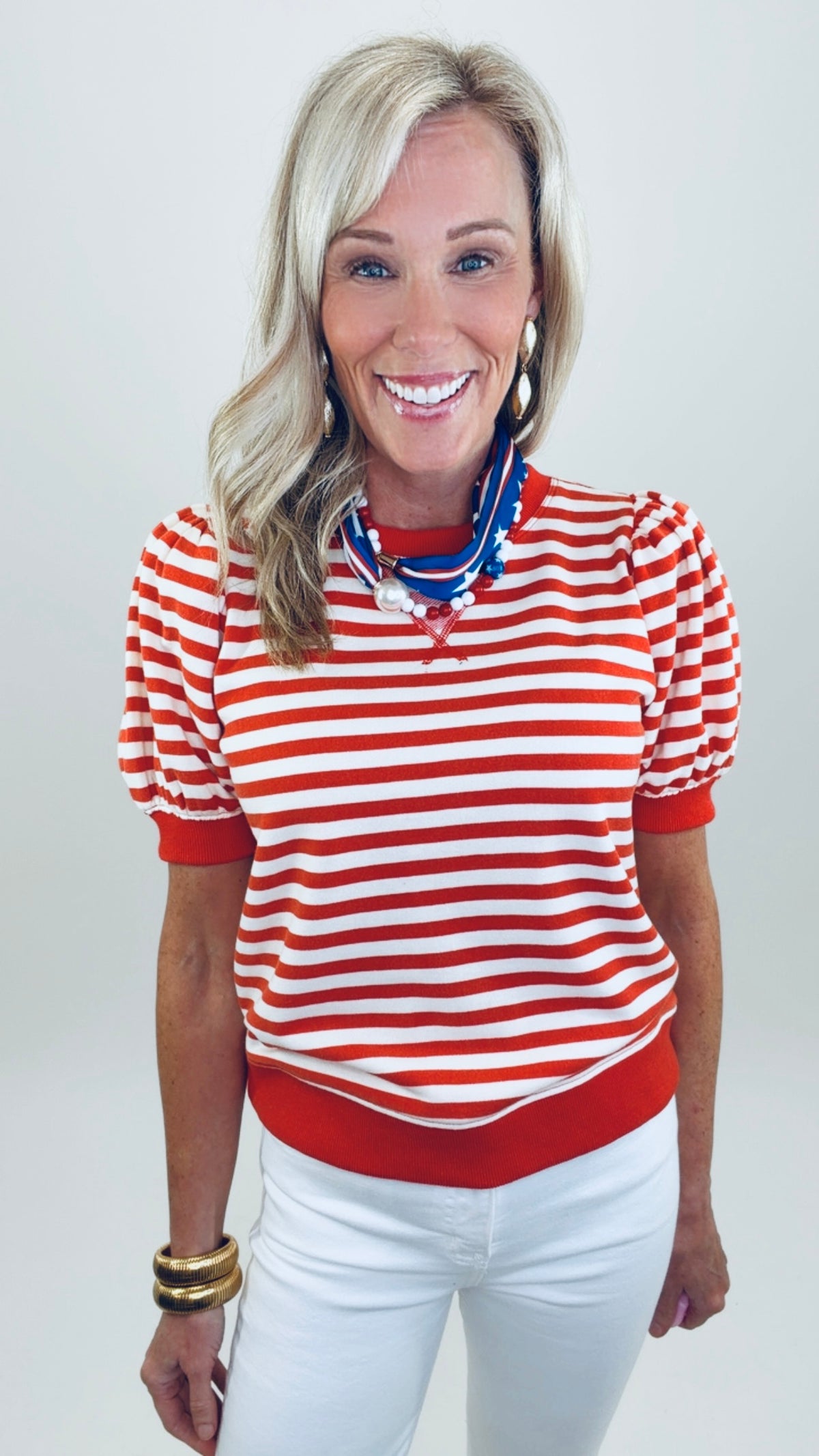 Stripe Society Top (red)