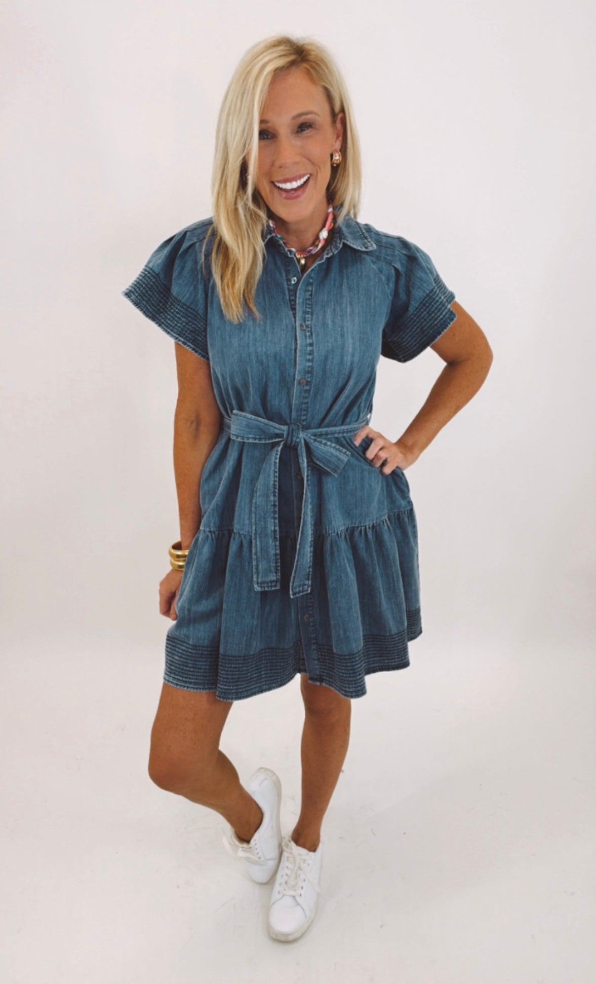 Chambray Charm Dress