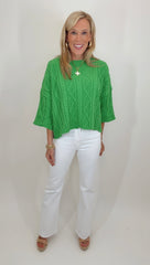 First Class Cable Knit (green)